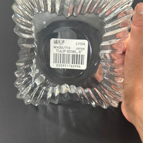 MIKASA LIDIA TULIP Crystal Bowls NWT - Picture 2 of 8